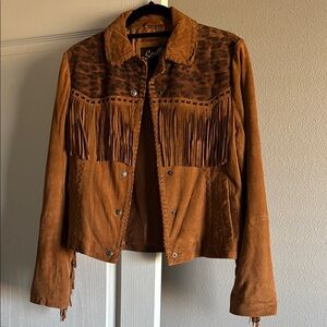 Scully Women's Brown Suede Fringe Jacket